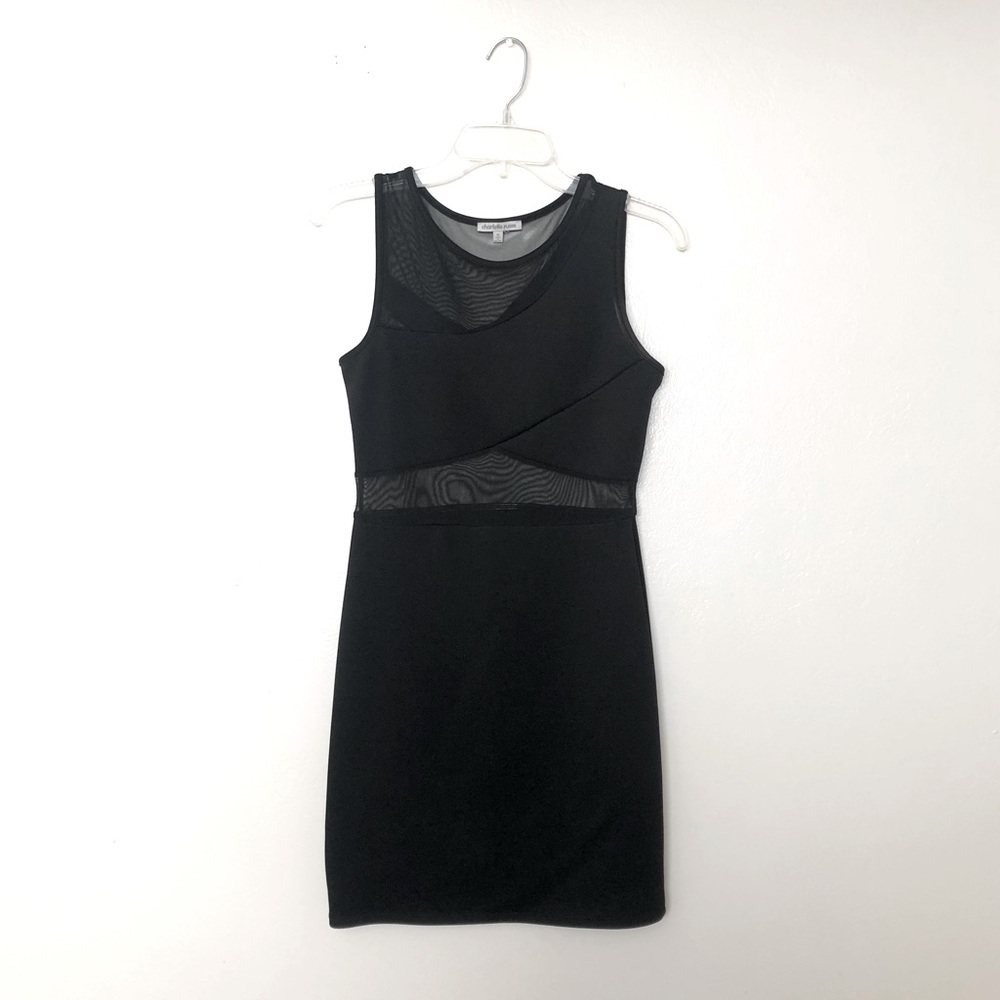 Charlotte Russe Black Mesh Bodycon Dress